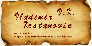 Vladimir Krstanović vizit kartica